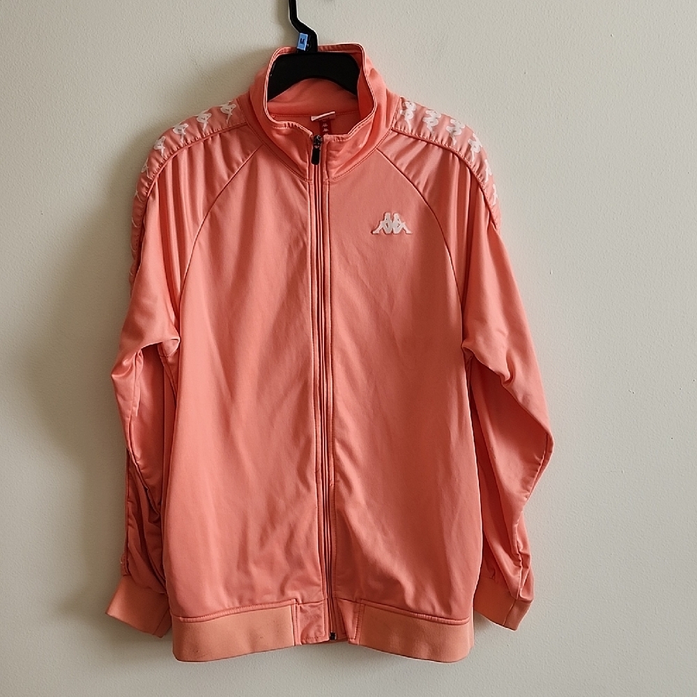 Kappa Peach Zip-Up Jacket Contemporary Womens Large. Track Jacket Athleisure